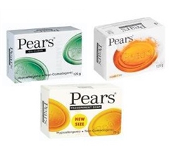 Picture of pears green oil clear soap bar 125g